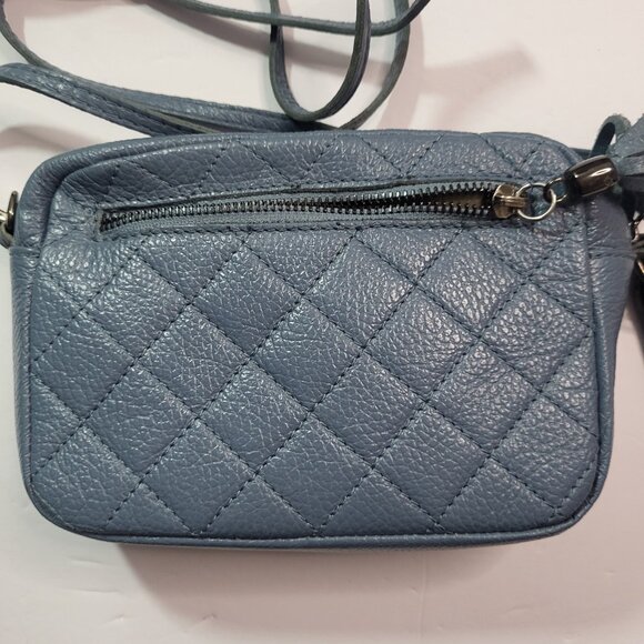 Flordariso Italian Genuine Leather Bag Blue - Picture 3 of 13